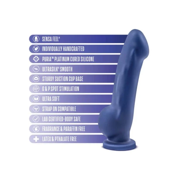 Blush Avant D8 Ergo Indigo Dual-Density Silicone Dildo