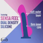 Blush Avant D8 Ergo Indigo Dual-Density Silicone Dildo 1