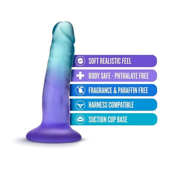 Blush B Yours Morning Dew 5in Suction Cup Sapphire Dildo
