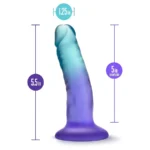 Blush B Yours Morning Dew 5in Suction Cup Sapphire Dildo 1
