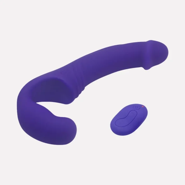 Double Rider Strapless Strap-On Dual Heads Vibrator for Couples