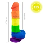 Multi-Color Realistic Large Size Dildo with Suction Cup 1