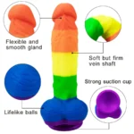 Multi-Color Realistic Large Size Dildo with Suction Cup 1