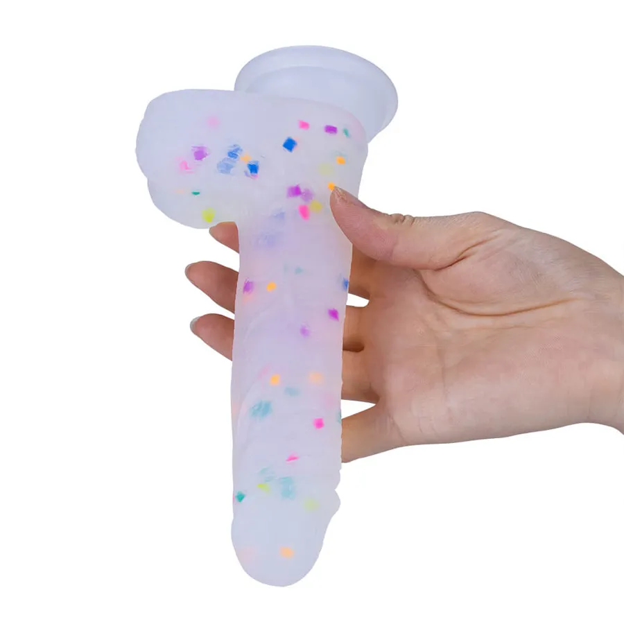 Rainbow Silicone Realistic Dildo with Suction Cup
