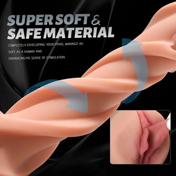 Realistic Pocket Pussy Stroker Male Masturbator Cup