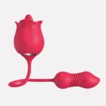 SHD S361 Rose Licking & Thrusting Dual Egg Vibrator