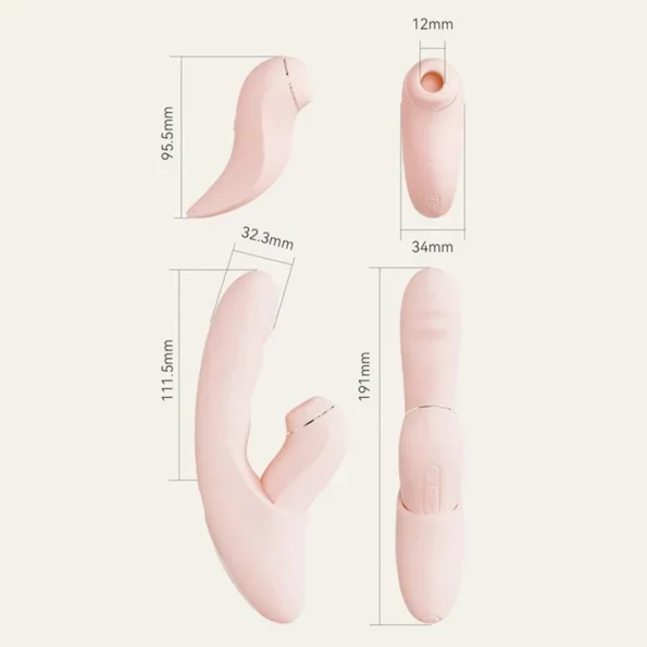 SVAKOM Fatima Thrusting & Sucking Vibrator Remote Controlled