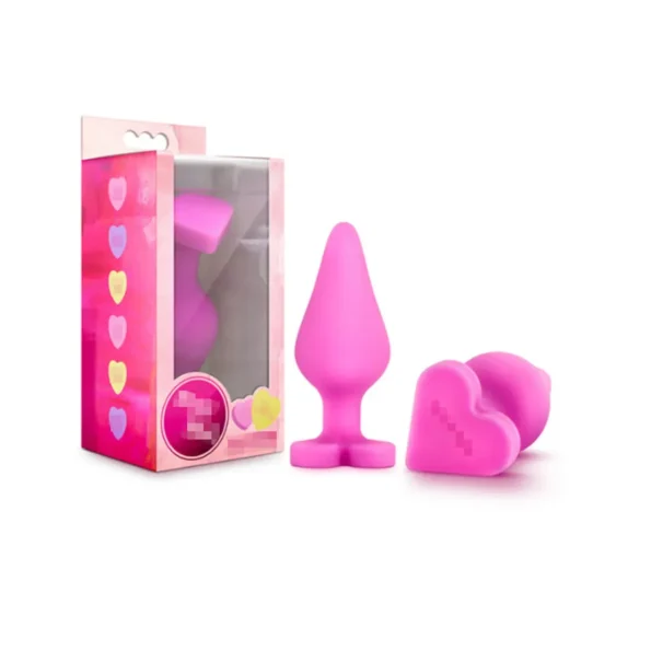Blush Play with Me Candy Heart Silicone Butt Plug