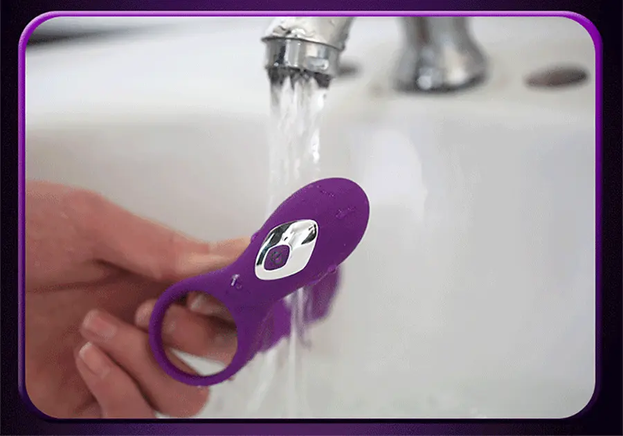 OMYSKY Dual Vibrating Silicone Delay Cock Ring