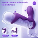 OMYSKY Dual Vibrating Silicone Delay Cock Ring 1