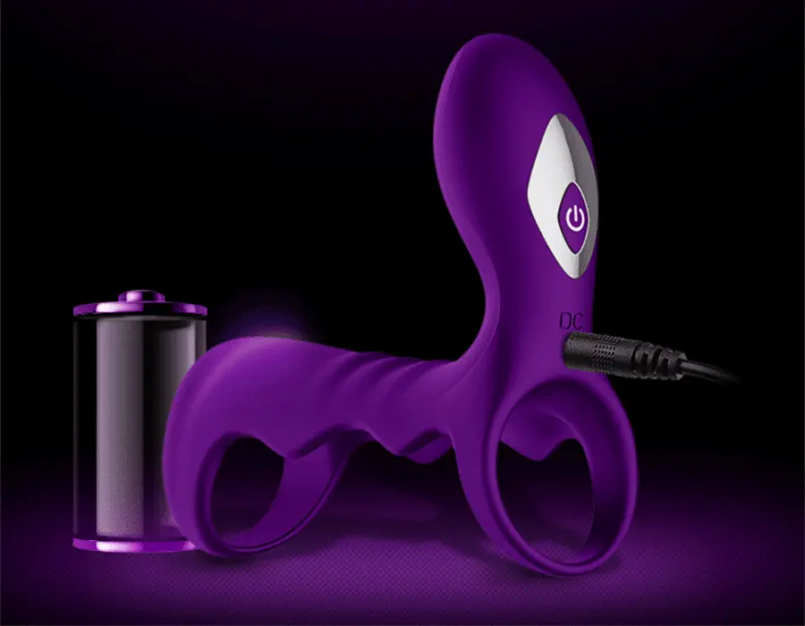 OMYSKY Dual Vibrating Silicone Delay Cock Ring