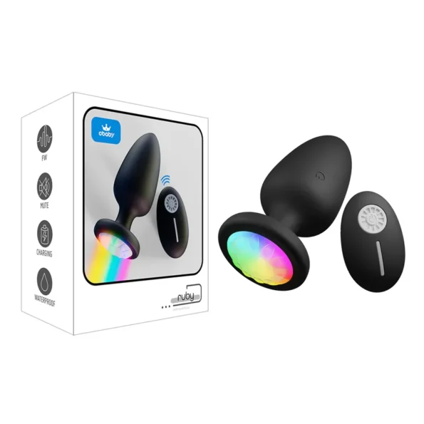 RUBY 10 Light-Up LED Vibrating Remote Butt Plug