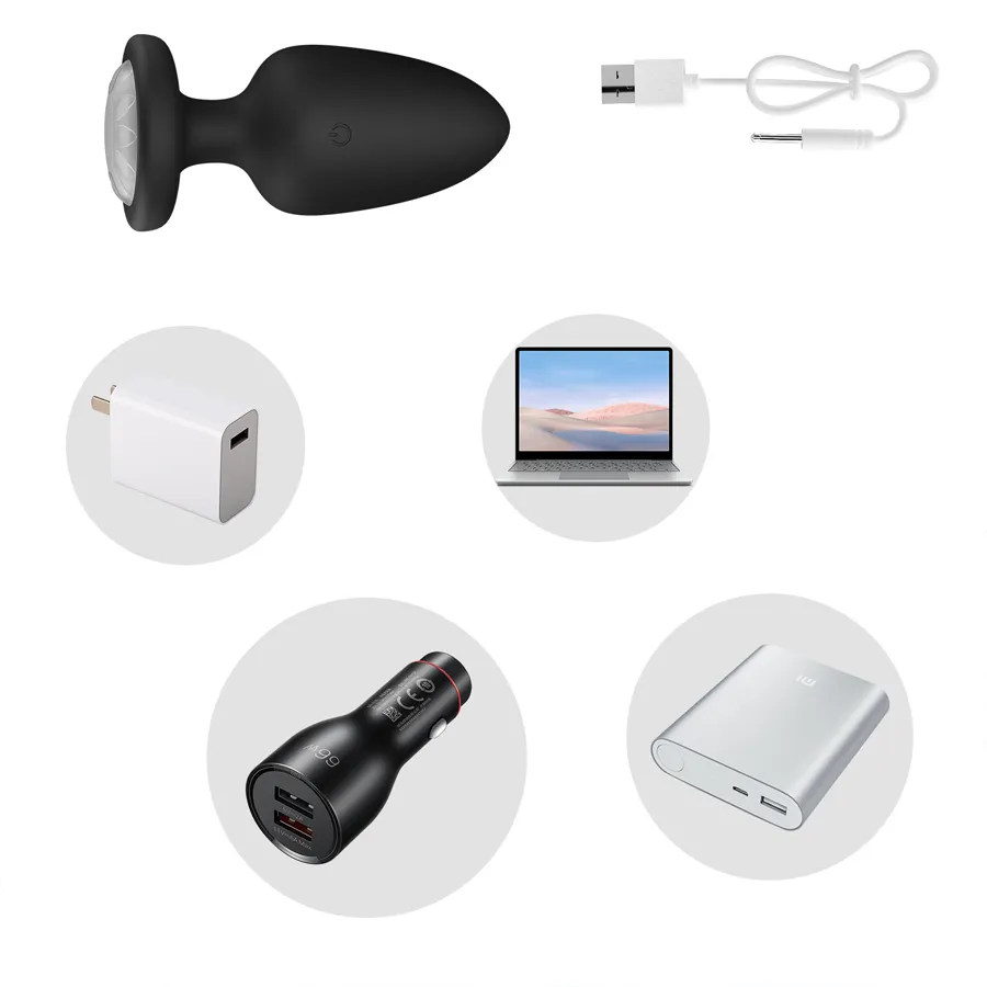 RUBY 10 Light-Up LED Vibrating Remote Butt Plug