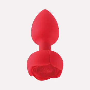 Rose LED Vibrating Butt Plug Relaxing Anal Trainer