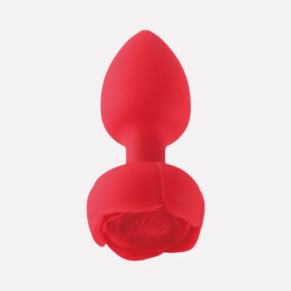 Rose LED Vibrating Butt Plug Relaxing Anal Trainer