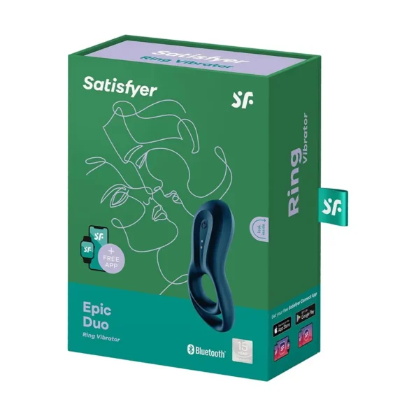 Satisfyer Epic App-Controlled Duo Cock Ring Vibrator for Man