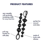 Satisfyer Love Beads Dual-Texture Silicone Anal Trainer 2