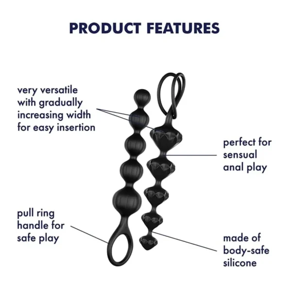 Satisfyer Love Beads Dual-Texture Silicone Anal Trainer