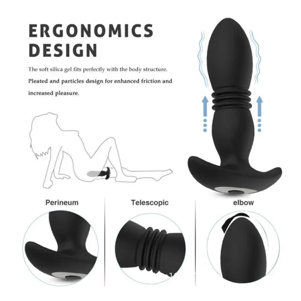 Wistone Remote Control Thrusting Anal Plug with Heat