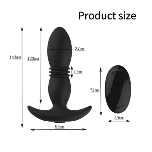 Wistone Remote Control Thrusting Anal Plug with Heat