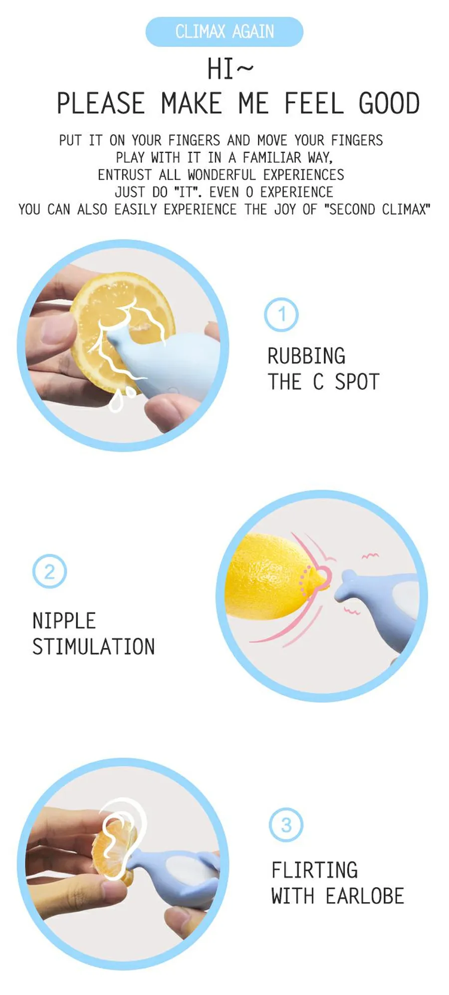 YY HORSE Whale Compact Fingertip Vibrator Clit Stimulator