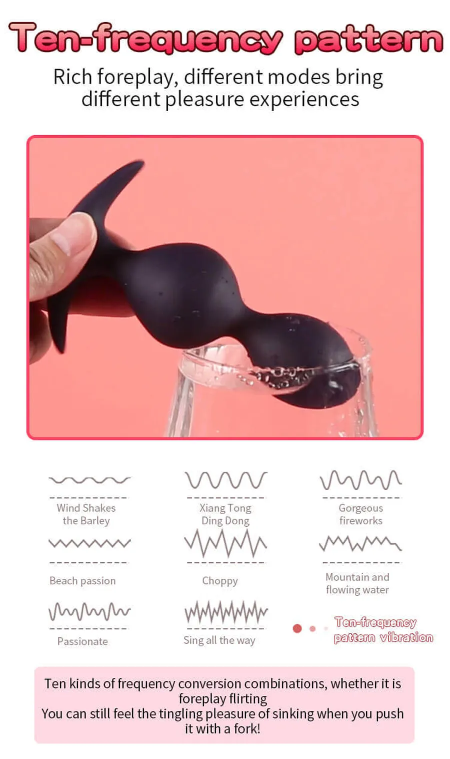 Yunman Petal Remote Control Wearable Anal Beads Plug