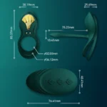 ZALO Bayek Vibrating Couples Ring with Remote Control 1