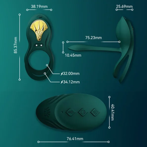 ZALO Bayek Vibrating Couples Ring with Remote Control